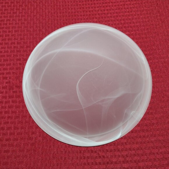 Marbled White Glass Shade for Ceiling Light Fixture – 11 ¾ inches diameter - Picture 2 of 7